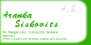 aranka siskovits business card